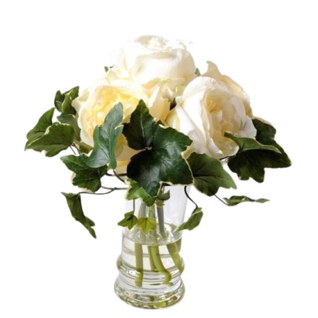 Bouquet Artificiel Roses Blanches