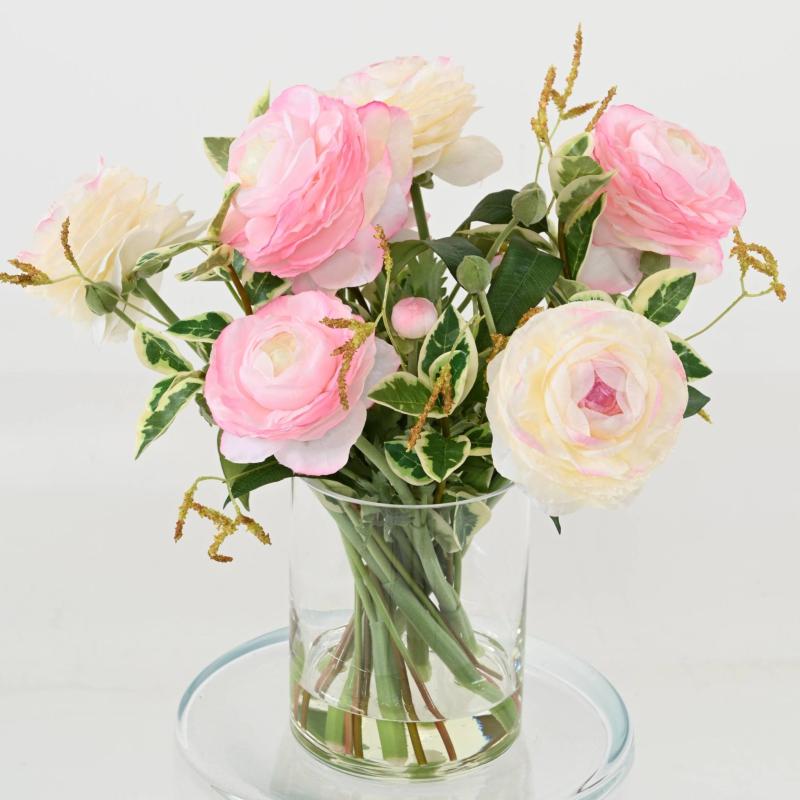 Bouquet Artificiel Renoncule Vase