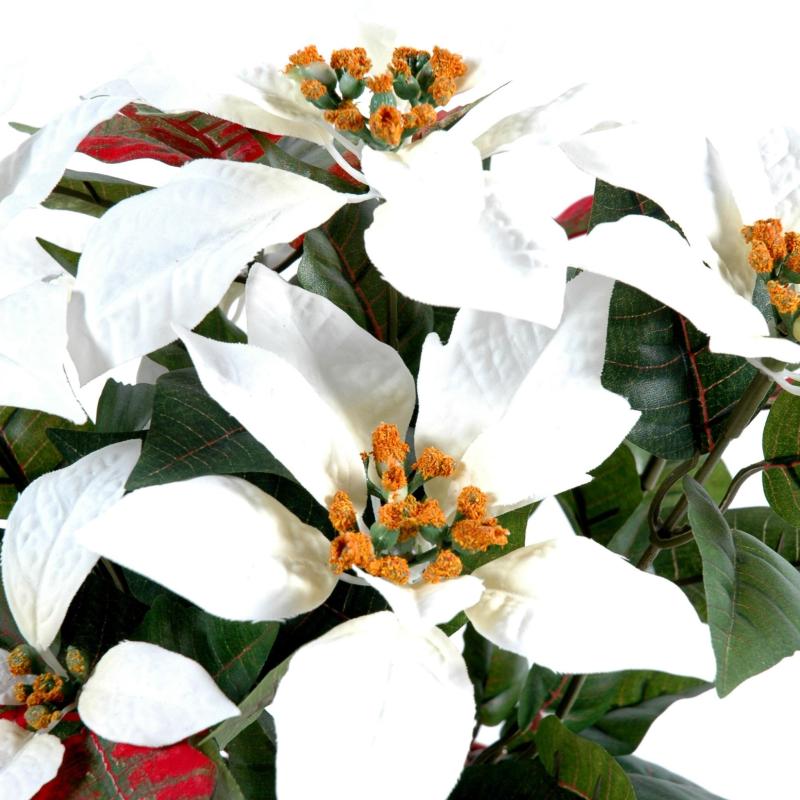 Poinsettia Artificiel Crème