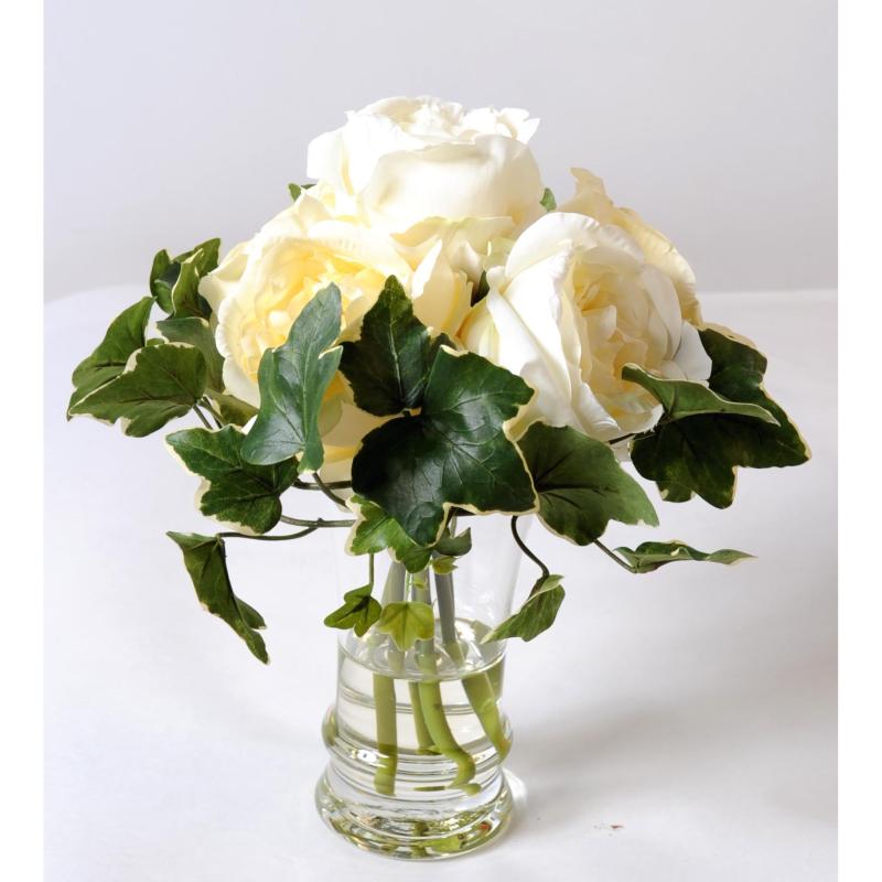 Bouquet Artificiel Roses Blanches