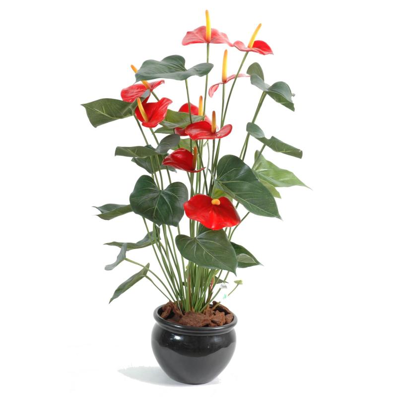 Anthurium Artificiel *9 en Pot
