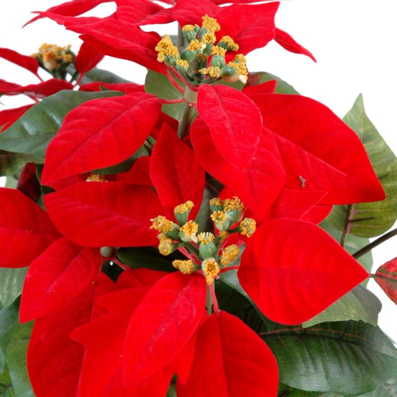 Poinsettia Artificiel Rouge