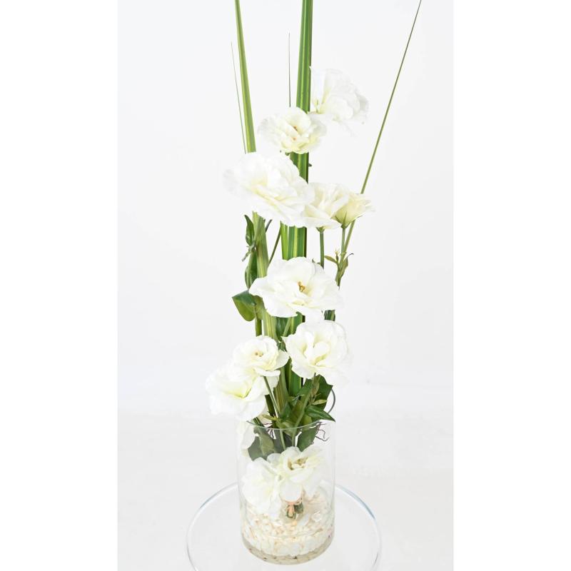 Bouquet Artificiel Lisianthus Blanc